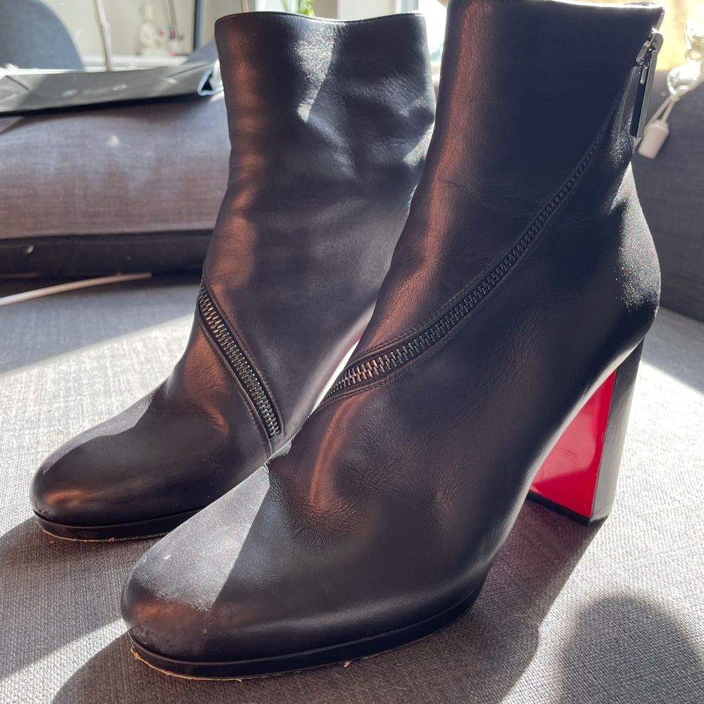 Christian Louboutin zipper ankle boots